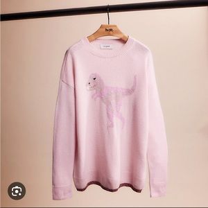 Women’s Pink Coach Rexy Crew Neck Sweater